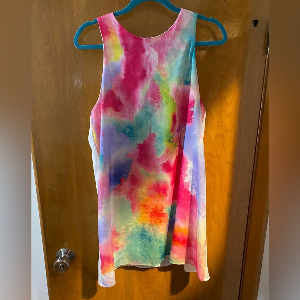 Honey punch women’s watercolor shift dress size L
